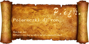 Polereczki Áron névjegykártya