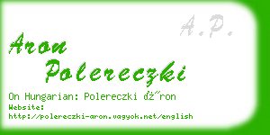 aron polereczki business card
